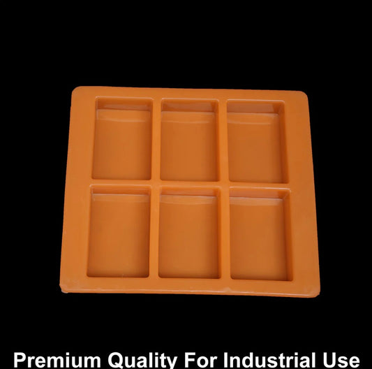 6 Cavity Rectangle 150gms Silicon Soap Mould