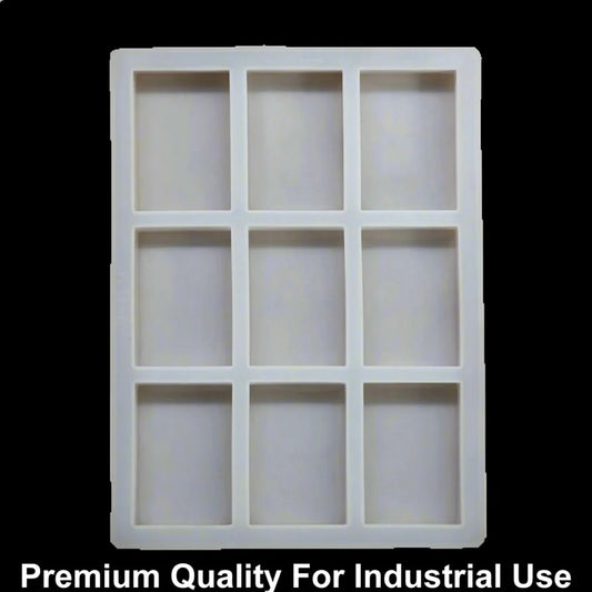 9 Cavity Rectangle 95gms Silicon Soap Mould