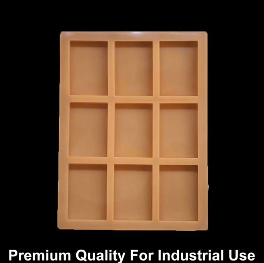 9 Cavity Rectangle 70gms Silicon Soap Mould