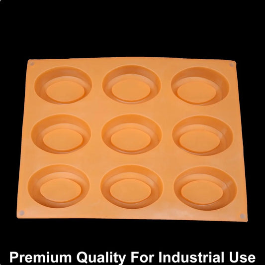 9 Cavity Oval Pears Shape 100gms Silicon Soap Mould