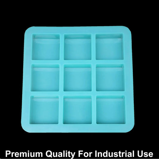 9 Cavity Square 75gms Silicon Soap Mould