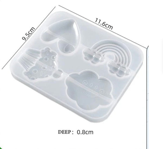 4 Cavity 3D Keychain Mould