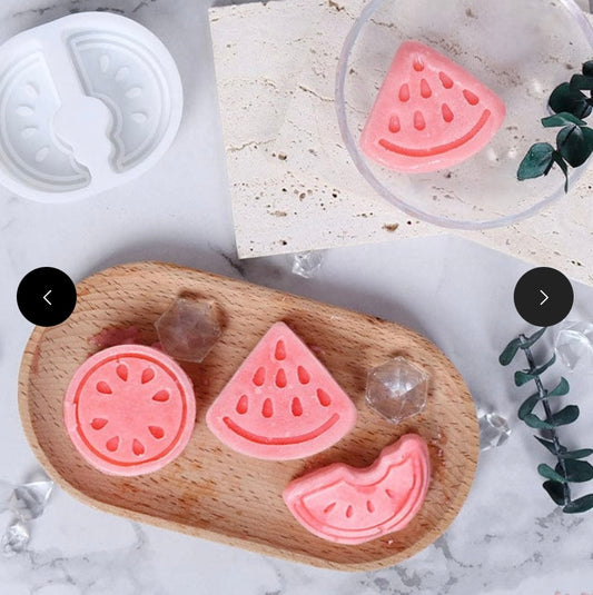 2 Cavity Triangular Watermelon Slice Soap & Candle Mould