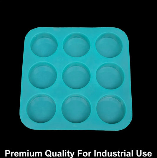 9 Cavity Round 100gms Silicon Soap Mould