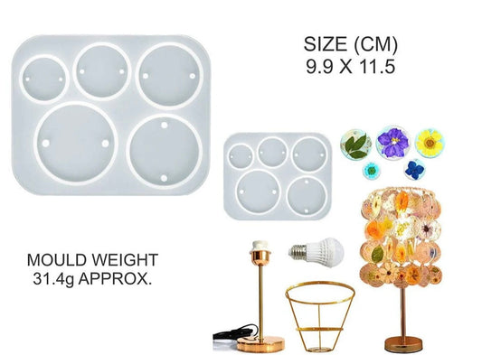 5 Cavity Round Jwellery & Rakhi Mould