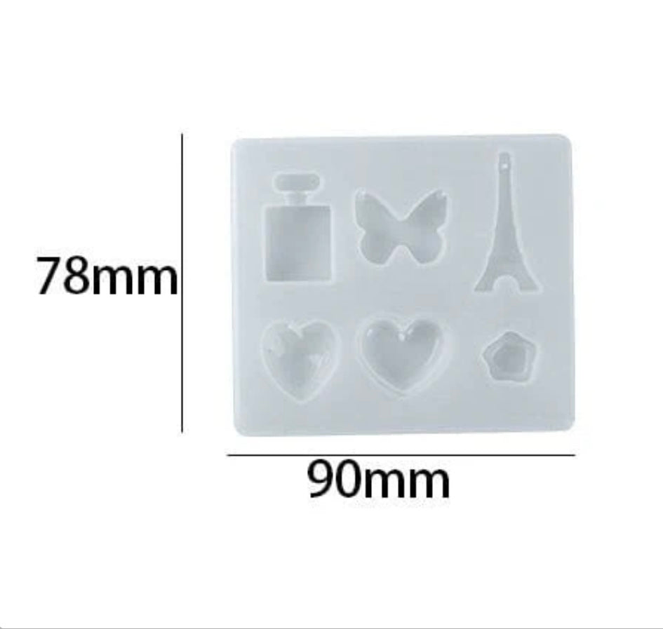6 Cavity Jwellery & Keychain Mould
