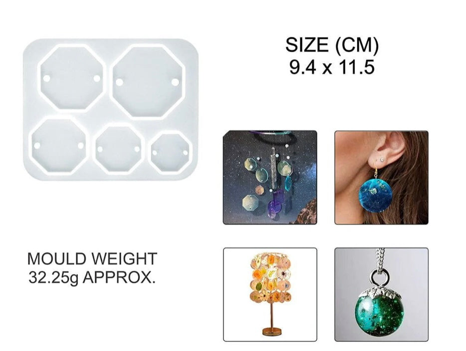 5 Cavity Hexagon Jwellery & Rakhi Mould