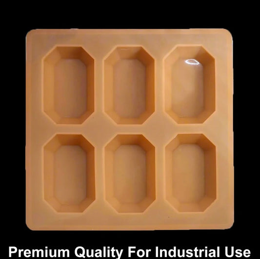 6 Cavity Octagon 85gms Silicon Soap Mould