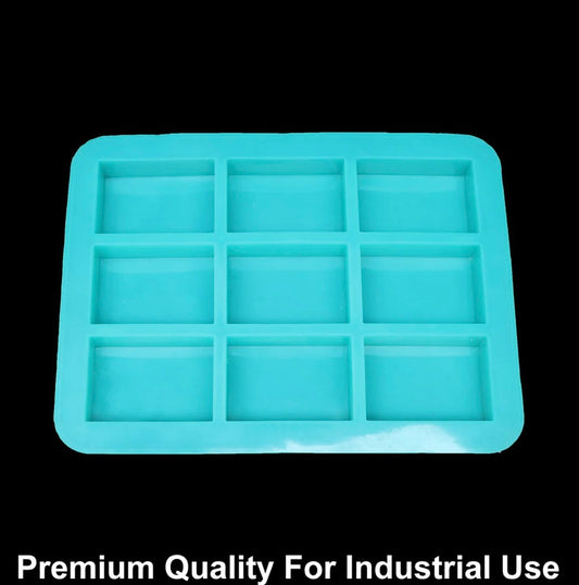 9 Cavity Square 75gms Silicon Soap Mould