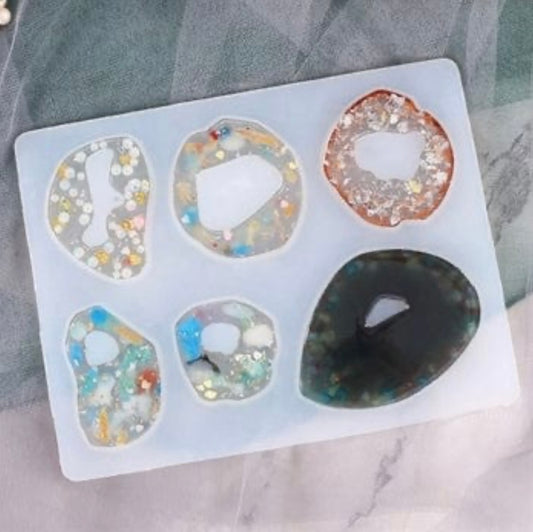 6 Cavity Agate Pendant & Rakhi Mould