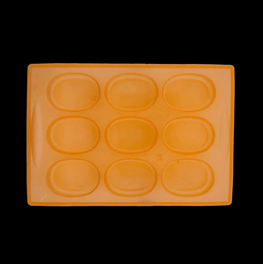 9 Cavity Oval 75gms Silicon Soap Mould