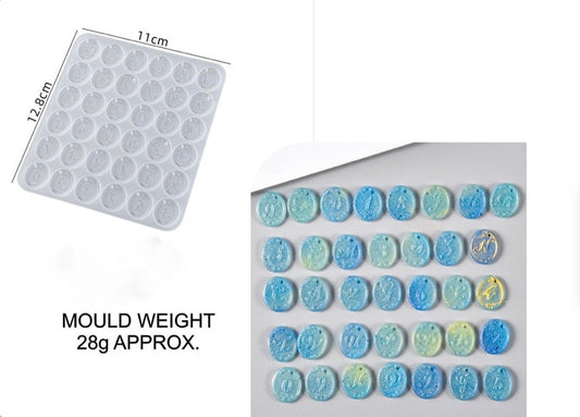 Alphabet & Number Oval Keychain Mould