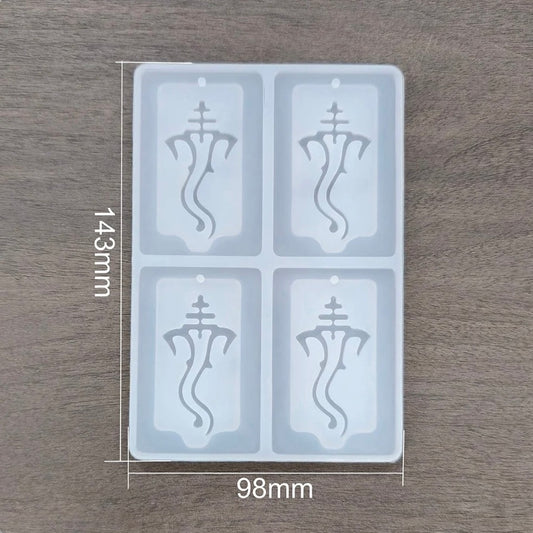 4 Cavity Ganpatiji (Ganesh) Keychain Mould