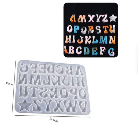27 Cavity Funky Style Alphabet Letter Mould