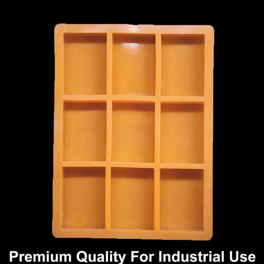9 Cavity Rectangle 125gms Silicon Soap Mould