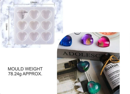 Small 9 Cavity Heart Mould