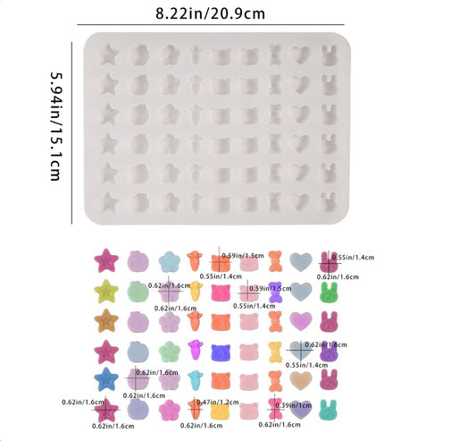 54 Cavity Mix Miniature Candy Mould