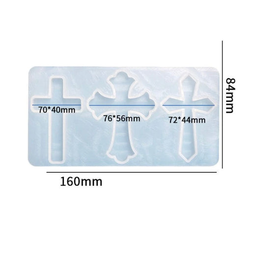 3 Cavity Holy Cross Jwellery & Keychain Mould