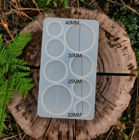 8 Cavity Round Diamond Cut Rakhi , Bracelet & Pendant Mould