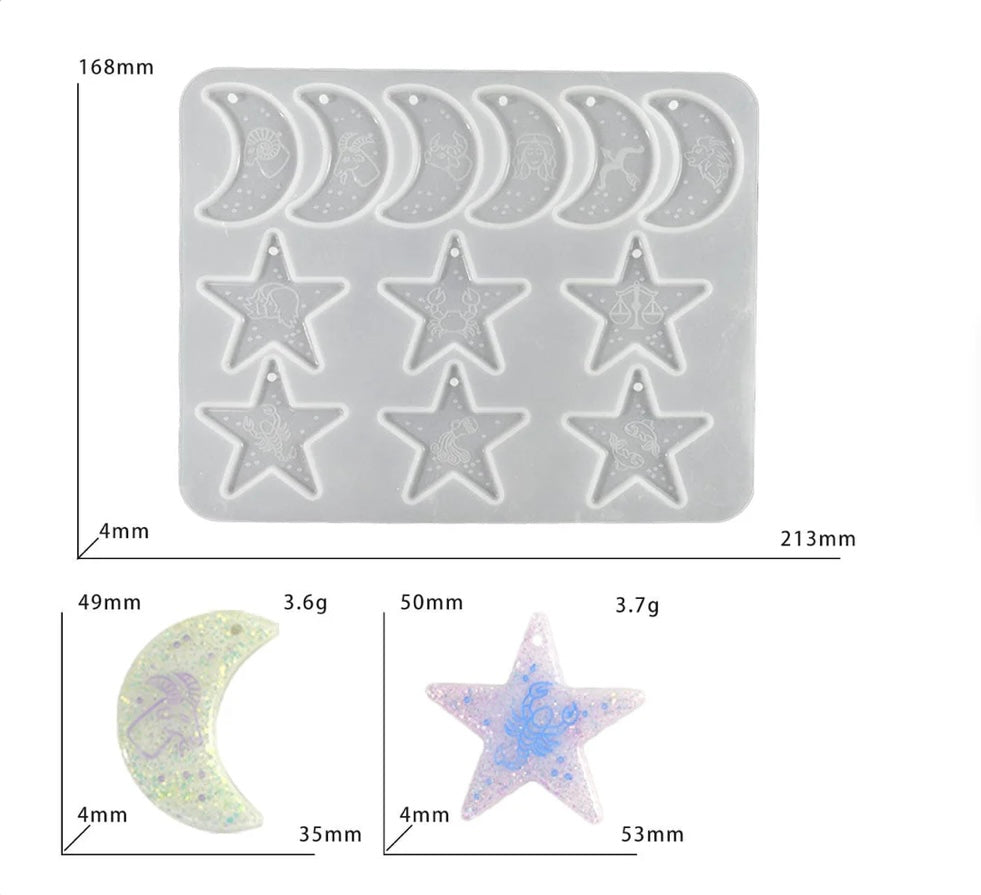 12 Constellations Pendant Earring Mould
