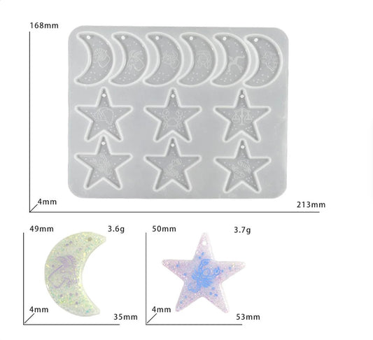 12 Constellations Pendant Earring Mould