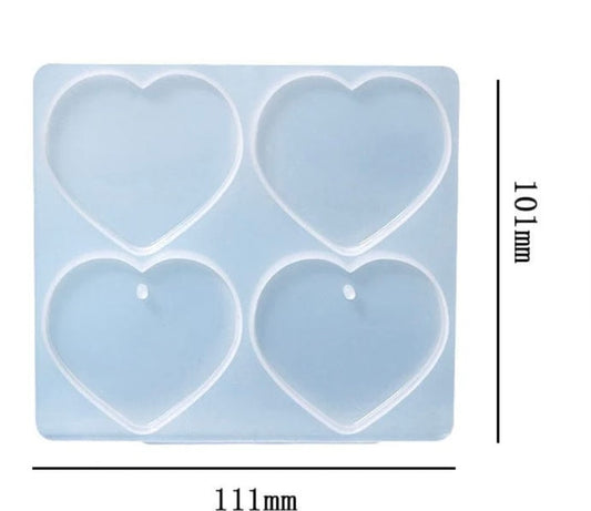 4 Cavity Heart Rakhi ,Lumba , Jwellery & Clip Mould