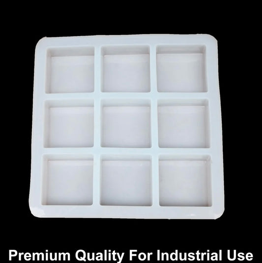 9 Cavity Square 125gms Silicon Soap Mould