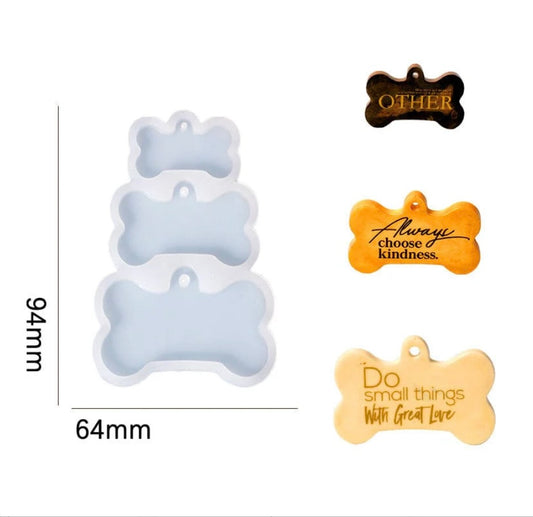 3 Cavity Dog Tag Mould