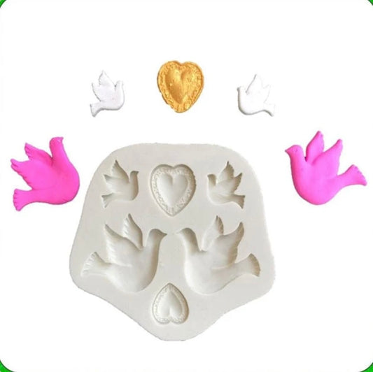 Romantic Heart & Love Bird Mould