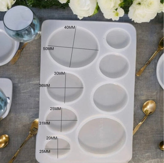 8 Cavity Oval Rakhi,Bracelet & Pendant Mould