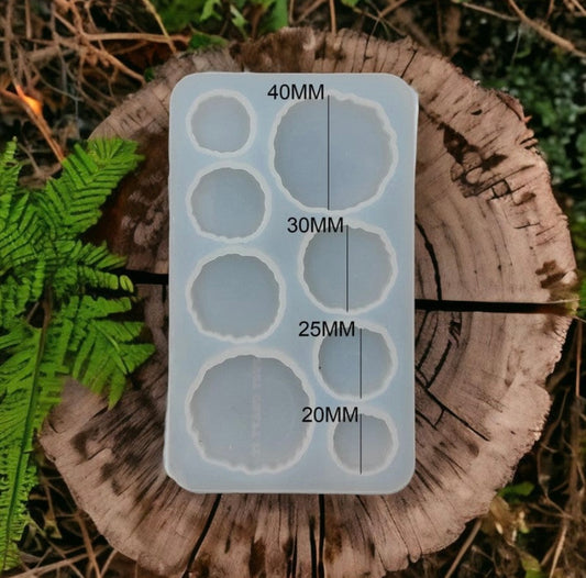 8 Cavity Round Diamond Cut Rakhi,Bracelet & Pendant Mould