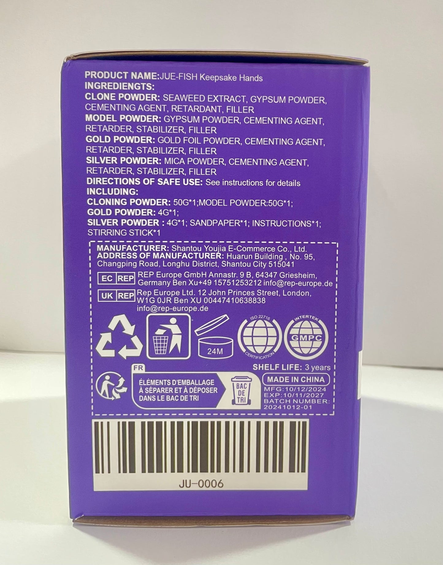 Jue-Fish 3D Hand Casting Kit