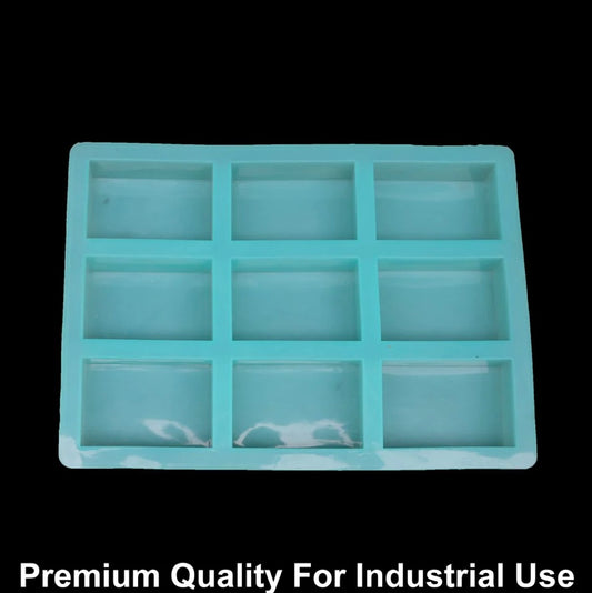 9 Cavity Rectangle 125gms Silicon Soap Mould