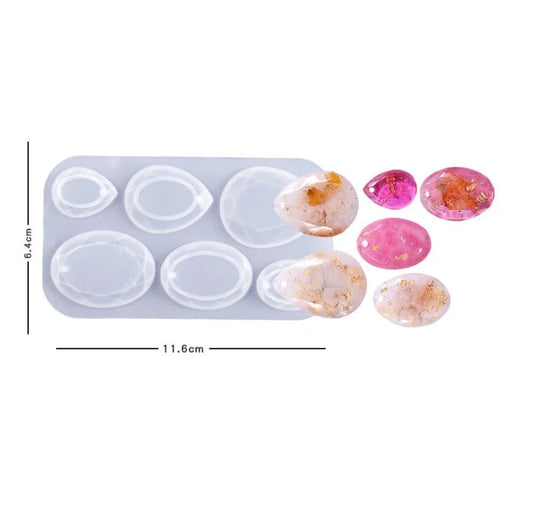 6 Cavity Gem Stone Mould