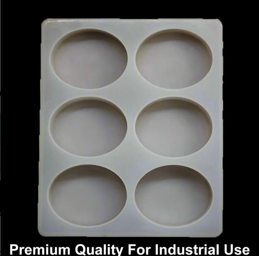 6 Cavity Oval 150gms Silicon Soap Mould