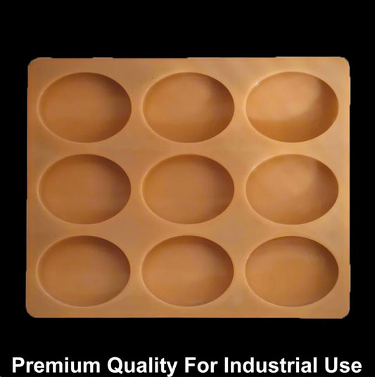 9 Cavity Oval 80gms silicon soap mould