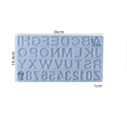 Back Pouring Alphabet Without Hole Mould