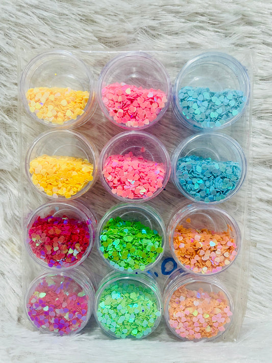 12 in 1 Heart Shape Holographic Chunks