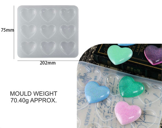 Big 9 Cavity Heart Mould