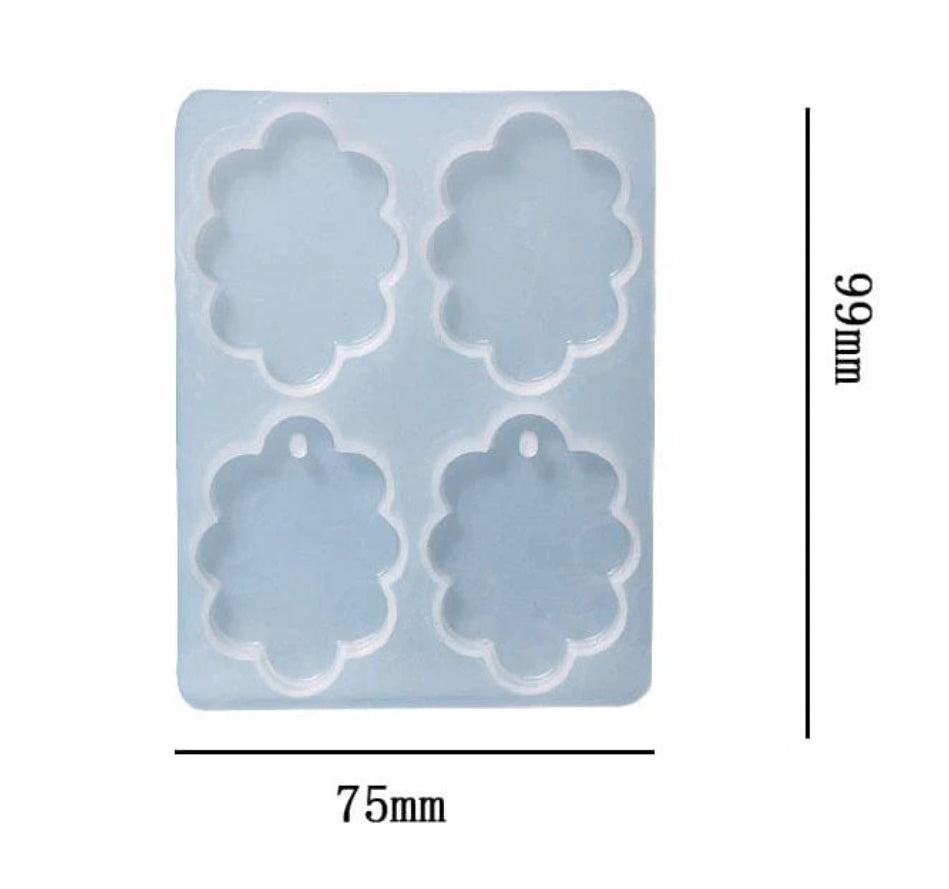 4 Cavity Oval Scalap Rakhi,Lumba,Jwellery & Clip Mould