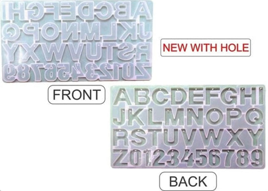 Front Pouring Alphabet With Hole Mould